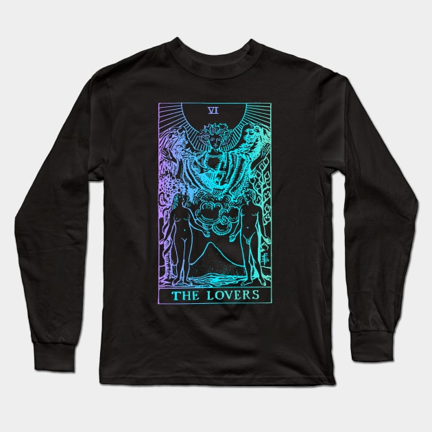 The Lovers Tarot Card Long Sleeve T-Shirt by srojas26